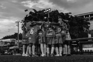 Boys Soccer Team Standing Together